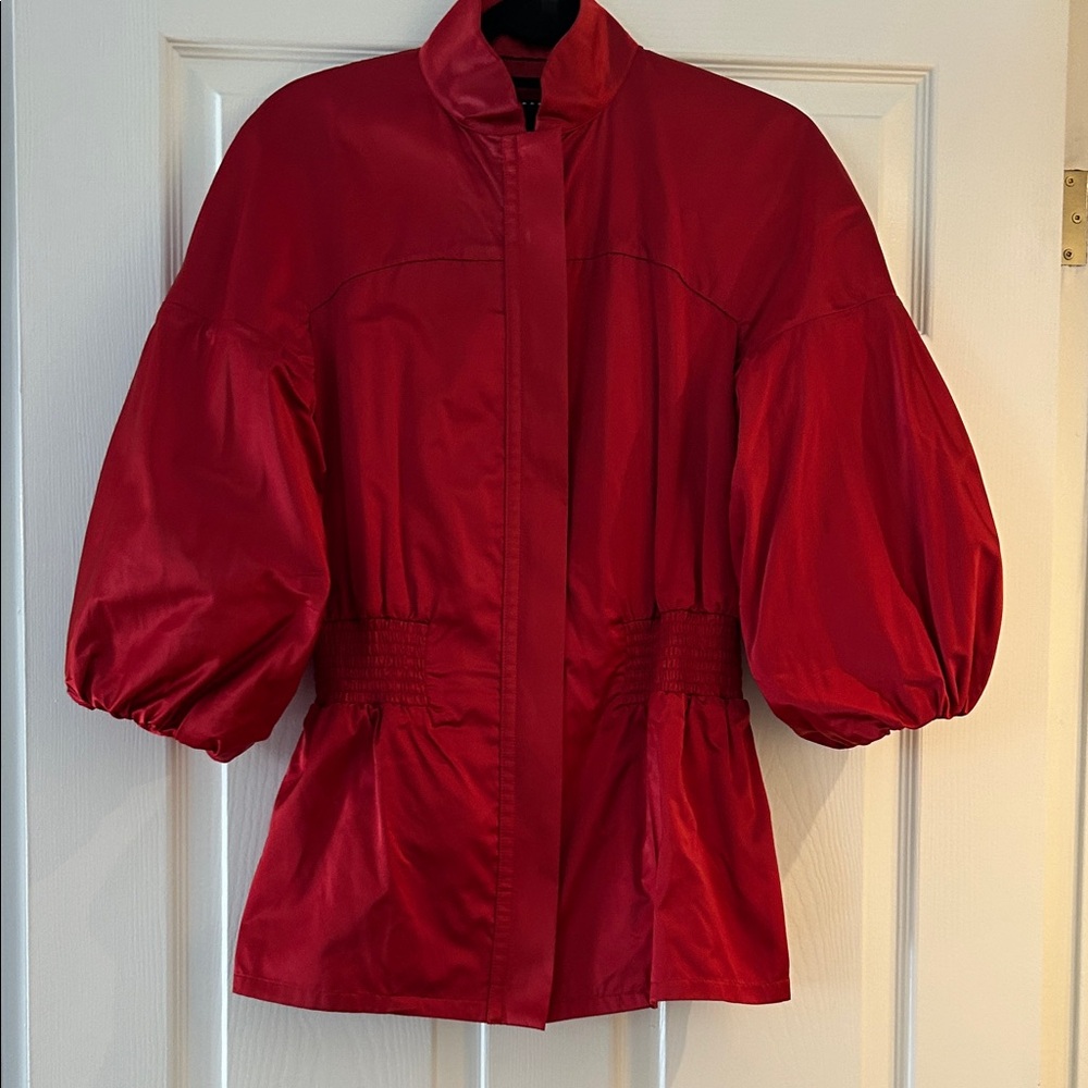 Longchamp Women's Vibrant Red Bomber Jacket